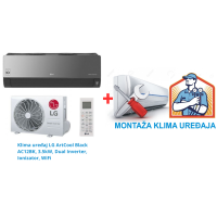 Klima uređaj LG ArtCool Black AC12BK, 3.5kW, Dual Inverter, Ionizator, WiFi SA MONTAŽOM